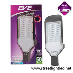 โคมไฟถนน LED Flat แฟลท พร้อมขายึด 50w ยี่ห้อ EVE