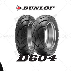 ยางมอเตอร์ไซค์บิ๊กไบค์ DUNLOP Scooter&Minibike D604 : R 12" 130/70-12 62L Flash Moto Tire ยางมอเตอร์ไซต์ ยางบิ๊กไบท์ ยางBigbike Mototire