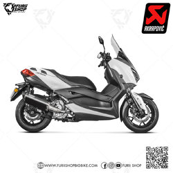 ท่อมอเตอร์ไซค์/ท่อแต่ง/ท่อไอเสีย Akrapovic Slip on Black 2021 Euro 5 : for Yamaha XMax 300 2017-2020/All new euro5 2021-2023