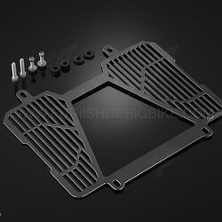 การ์ดหม้อน้ำ Titanium-Coated Stainless Radiator Guard (1.2 mm) สีดำ BMW G310R