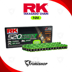 โซ่ RK แท้ 520XSO RX-Ring Chain NM520XSO2-120L (สีเขียว Neon) สำหรับรถมอเตอร์ไซค์ 250-800cc