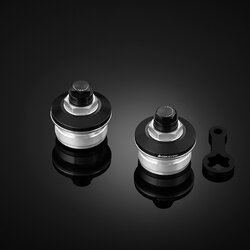 ตัวปรับโช๊คหน้าพร้อมประแจปรับโช๊ค BIKERS สีเงิน FOR YAMAHA R15 2017