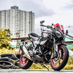สายHEL KAWASAKI Z300 เดินทางเดิม หน้า สายสีเขียว หัวเบนโจสีน้ำเงิน