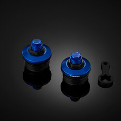 ตัวปรับโช๊คหน้าพร้อมประแจปรับโช๊ค BIKERS สีน้ำเงิน FOR YAMAHA R15 2017