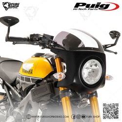 ชิลด์หน้า Puig Windshield Retro Semi Fairing Carbon : for Yamaha XSR900 2017-2020