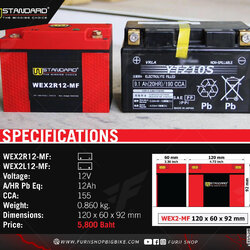 แบตเตอรี่ W-Standard WEX2L12 & WEX2R12