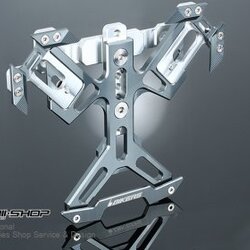 กรอบป้ายทะเบียน REAR LICENSE SUPPORT BIKERS สี เทา