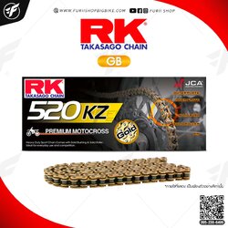 โซ่ RK แท้ 520KZ6 Motocross chain GB520KZ6-120L Gold สีทอง สำหรับรถมอเตอร์ไซค์ 125-500cc