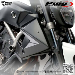 ครอบหม้อน้ำ Puig Radiator Cover Black : for Fz07/Mt07 2015-2020