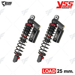 โช๊คหลัง/โช๊คหลังแต่ง YSS G-TOP BLACK SERIES SMOOTH LOAD 25 mm. : FOR YAMAHA X-MAX 300 2017