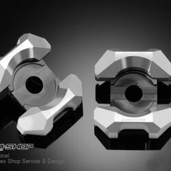 แผ่นสเกลตั้งโซ่ REAR ADJUSTER PLATES FOR MSX ขาว