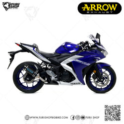 ท่อมอเตอร์ไซค์ Arrow Slip on Carbon : for Yamaha YZF-R3/MT03 15-18 /19-20/All new 2021-2022