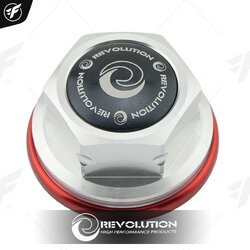 น็อตล็อคแผงคอกลาง(3ชั้น) REVOLUTION MONKEY-125/CT-125/CB-150R/MSX-125 แดงเงิน