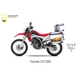 กล่องข้าง ปี๊บ3 ใบ พร้อมแร็ค และเพลท K2 PRO 29L & 40L FOR HONDA CRF250 L