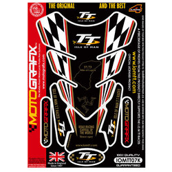 กันรอยกลางถังน้ำมัน Isle Of Man TT Races Official Licensed Black / Gold
