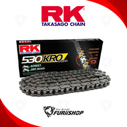 โซ่ RK แท้ 530KRO O-Ring Chain 530KRO-120L (สีเงิน) สำหรับรถมอเตอร์ไซค์ 400-900cc