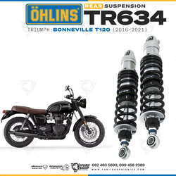 โช๊คหลังแต่ง Ohlins TR634 For Triumph Bonneville T120/Black ปี 2016-2021