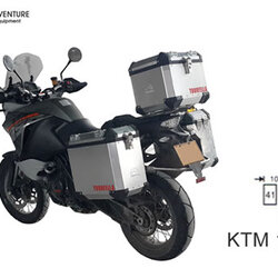 กล่องข้าง ปี๊บ 3 ใบ พร้อมแร็ค และเพลท K2 PRO 41L หลบท่อ, 40L- 46L หลบท่อ, 40L FOR KTM 1190 ADV ท่อมอเตอร์ไซค์ ท่อแต่ง ท่อสูตร ท่อบิ๊กไบค์ ท่อBigbike ท่อไอเสีย