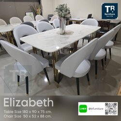 ชุดโต๊ะกินข้าว 8 ที่นั่ง รุ่น Elizabeth