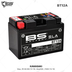 BS Battery รุ่น BT12A (FA) SLA FOR KAWASAKI Ninja , ER-6N 650 ('12-'16) , Ninja1000 , Z1000 ('14-'16)