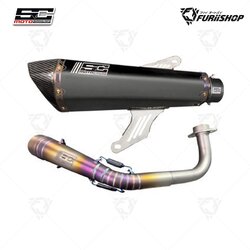 ท่อไอเสีย Slip-On SC MOTO รุ่น SE+ D/BJ-6 PRO BLACK สีดำจิลเวลรี่