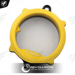 ฝาปิดฝาสูบด้านL ฝาปิดโซ่ราวลิ้น+อคริลิค CNC REVO MONKEY-125 ใช้ MSX-125 ทอง