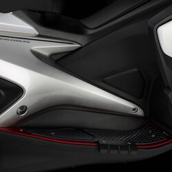 แผ่นวางเท้าพร้อมกันล้มด้านข้าง BIKERS สีแดง FOR YAMAHA AEROX155