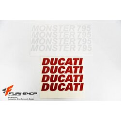 สติ๊กเกอร์ขอบล้อใน สีแดง ขาว FOR DUCATI MONSTER 795