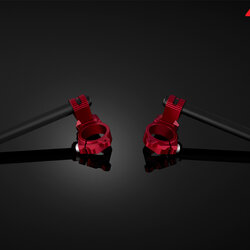 แฮนด์จับโช๊คและปลายแฮนด์ BIKERS สีดำ แดง FOR YAMAHA R15 2017