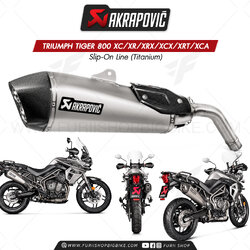 ท่อแต่ง Akrapovic Exhaust Slip-On Line (Titanium) TRIUMPH TIGER 800 XC/XR/XRX/XCX/XRT/XCA