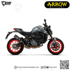 ท่อมอเตอร์ไซค์ Arrow Slip on Single Black : for Ducati Hypermotard 950 2019-2022