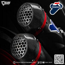 ท่อมอเตอร์ไซค์ Termignoni Slip on Twin Black : for Ducati Monster 937 2022-2023