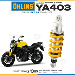 โช๊คหลังแต่ง Ohlins YA403 For Yamaha FZ6 S2 ปี 2007-2009