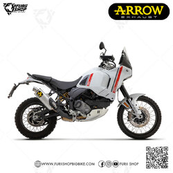ท่อมอเตอร์ไซค์ Arrow Slip on Titanium Indy : for Ducati Desert X 950 2022-2023