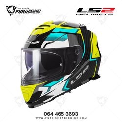 หมวกกันน็อค LS2 Helmet FF800 STROM : TRACKER BLACK H-V YELLOW