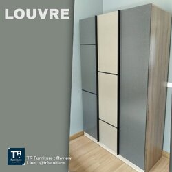 ตู้เสื้อผ้า 135 ซม. รุ่น Louvre ลูฟ
