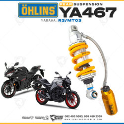 โช๊ค โช๊คแต่ง โช๊คมอเอตร์ไซค์ OHLINS YA 467 ซัพแท้งค์ FOR YAMAHA R3/MT03