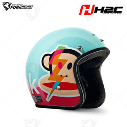 หมวกกันน็อค H2C : PAUL FRANK BLUE (Free Size)
