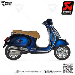 ท่อแต่ง Akrapovic Slip on All New Euro5 Titanium : for Vespa GTS/GTV300 2023 Thai Model Euro5