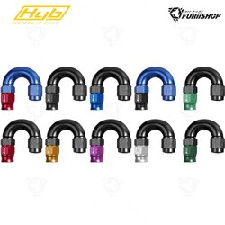 หัวเบรค 180 ° Fuel Line Hose End Fitting HYB AN3