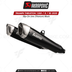 ท่อแต่ง Akrapovic Exhaust Slip-On Line (Titanium) Black TRIUMPH THRUXTON 1200 / R / RS 2020