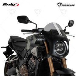 ชิลด์ Retro Carbon Puig - Windscreen Retro Carbon (CB650R) for Honda CB650R 2019-2022