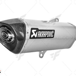 ท่อมอเตอร์ไซค์ AKRAPOVIC Slip on Titanium Logo Aluminium New Shape 1 รู For Honda Forza300ABS 2018-2019/ForzaABS 350 2020-2022