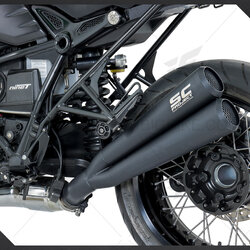 ท่อมอเตอร์ไซค์ SC Projcet Twin Conic '70s Muffler Black Stainless Steel For BMW R NINE T 2016 ท่อแต่ง ท่อสูตร ท่อบิ๊กไบค์ ท่อBigbike ท่อไอเสีย