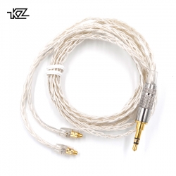 ขาย kz premium mmcx สายทองแดงชุบเงินถักหุ้มฉนวน Kevlar fiber