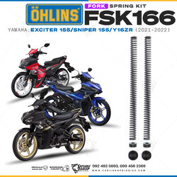สปริงโช้คหน้า Ohlins FSK166 For Yamaha Exciter 155/Sniper 155/Y16ZR 2021-2022