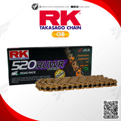 โซ่ RK แท้ 520MXZ4 GB520RUWR-120L (Full Gold) WSBK SPEC สำหรับรถมอเตอร์ไซค์ On Road Racing