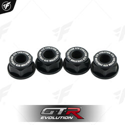 น็อตยึดสเตอร์หลัง CNC GTR MONKEY-125/GROM-125 M8 x 1.25 (4 ตัว) ดำ