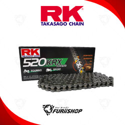 โซ่ RK แท้ 520KRX RX-Ring Chain 520KRX-120L (สีเงิน) สำหรับรถมอเตอร์ไซค์ 250-800cc