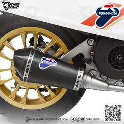 ท่อมอเตอร์ไซค์ Termignoni Black : for Vespa LX 125/150 3V 2012-2015/2016-2020/2023 Primavera - Sprint - All New 2022-2023